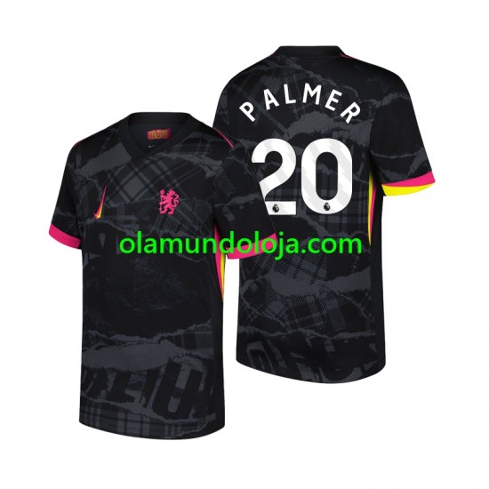 Camisola Chelsea Cole Palmer 20 Homem Equipamento Terceiro 2024-2025 Manga Curta